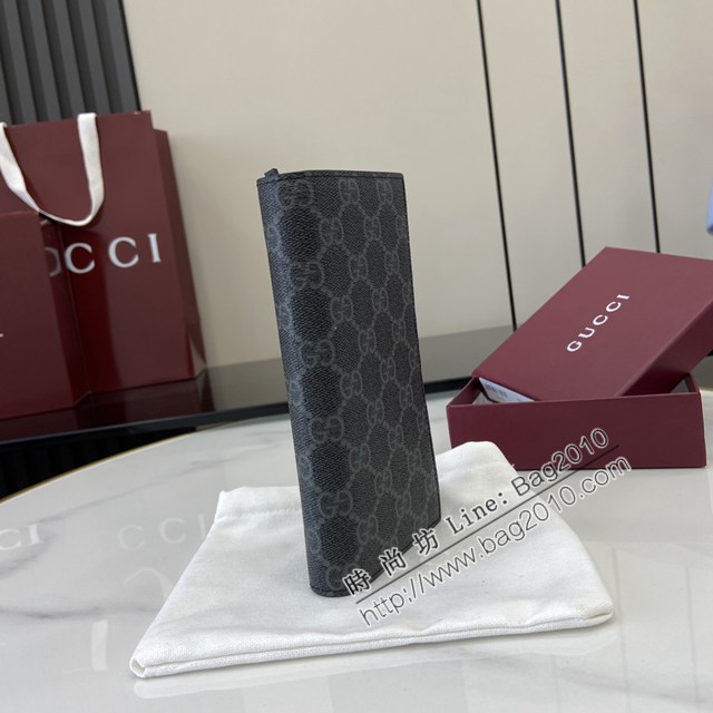 Gucci專櫃古馳最新款Emblem系列經典圖案錢包男士長錢夾 jh2701型號：821213